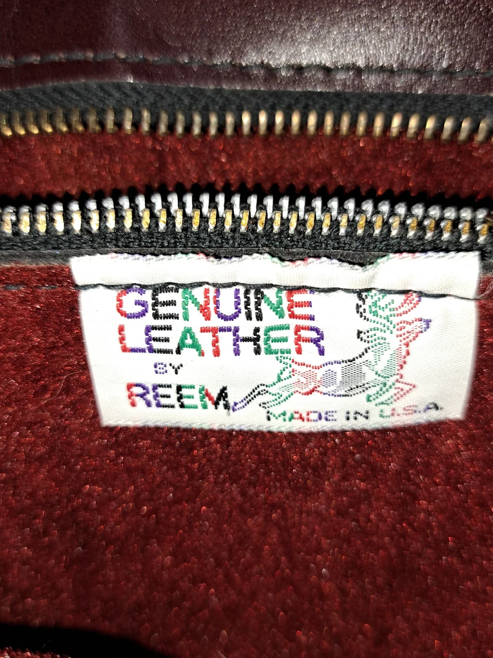 Genuine Leather By Reem Made In USA Top-Handle Women’s Bag in Deep Burgundy
